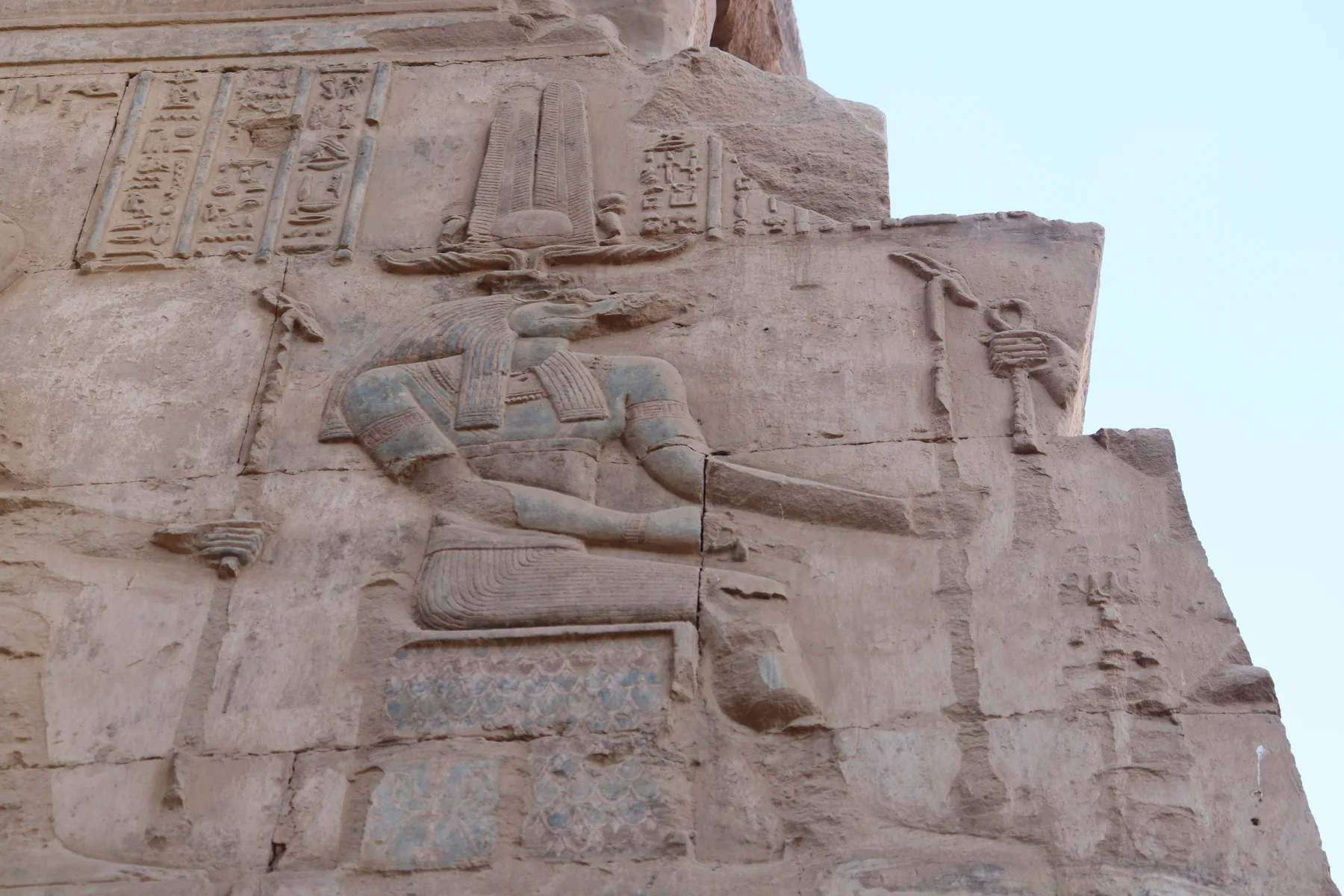 Ancient carved reliefs at Kom Ombo Temple