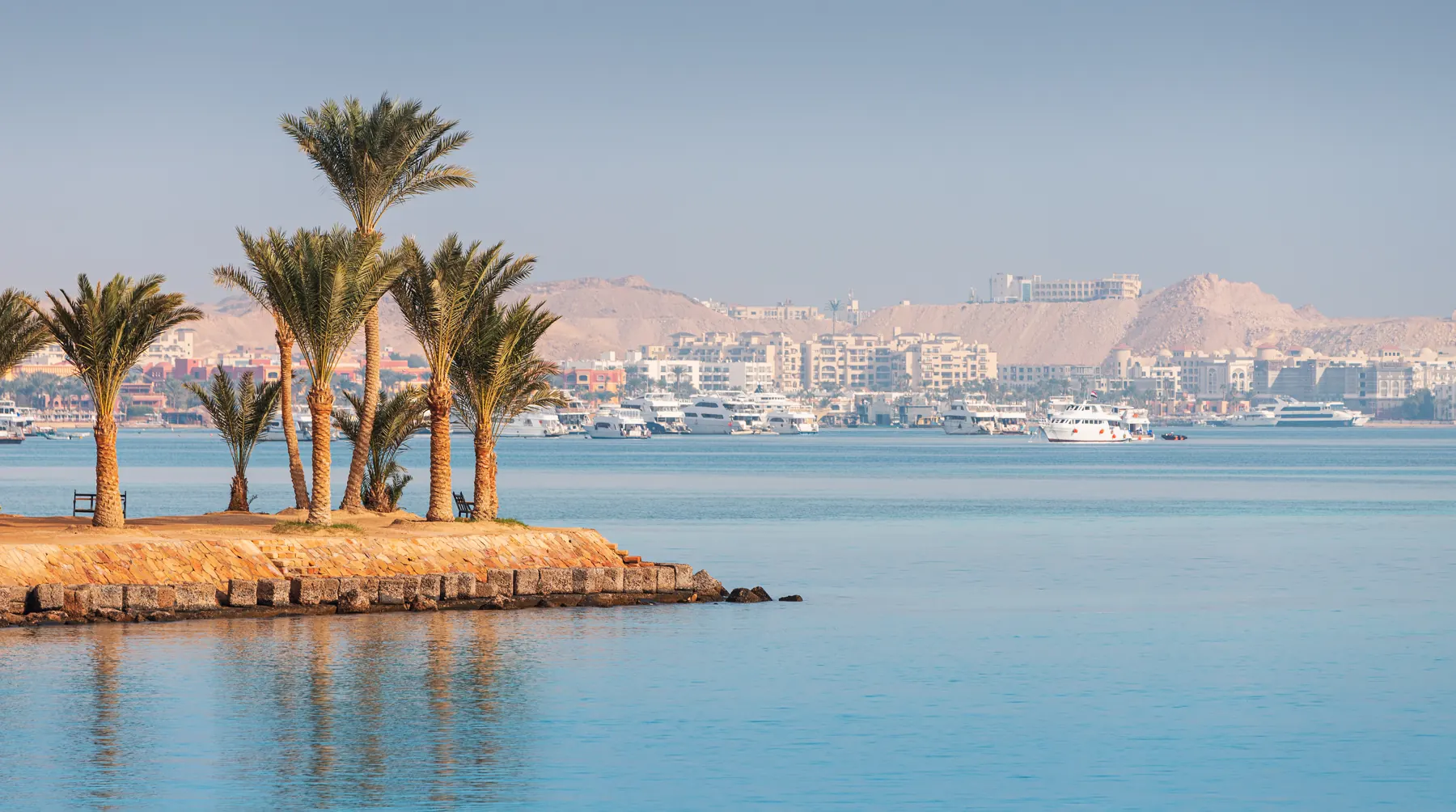 The Red Sea coastline at Hurghada