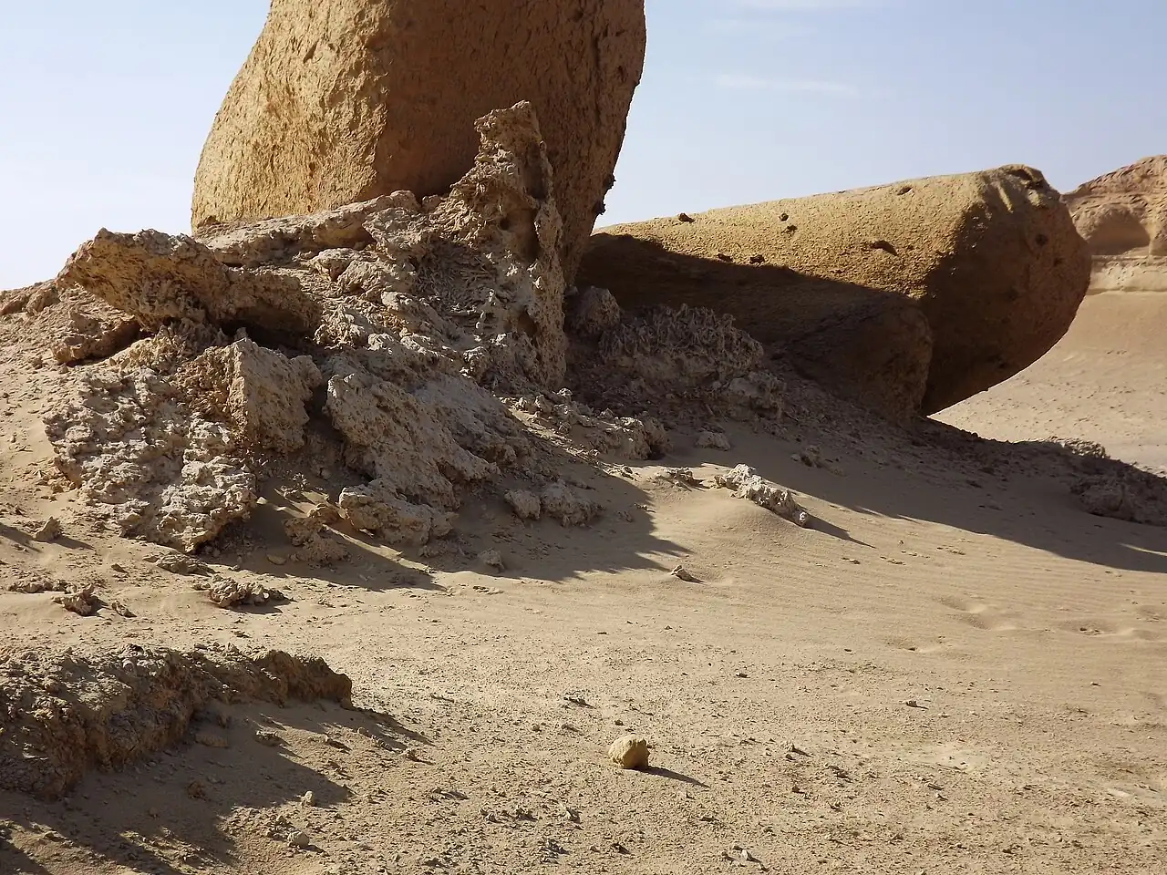 Rock formations at Wadi al-Hitan in Fayoum
