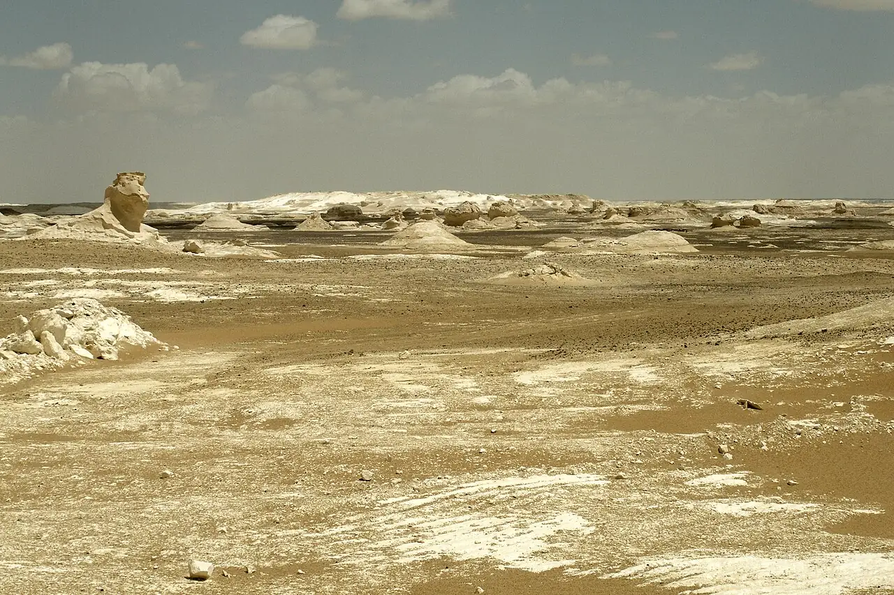 Chalk rock formations in Egypt’s White Desert