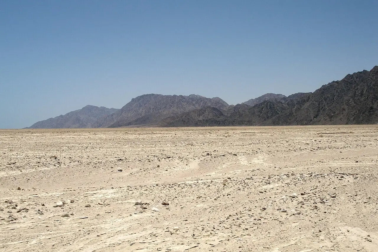 The mountain and desert landscape of Sinai