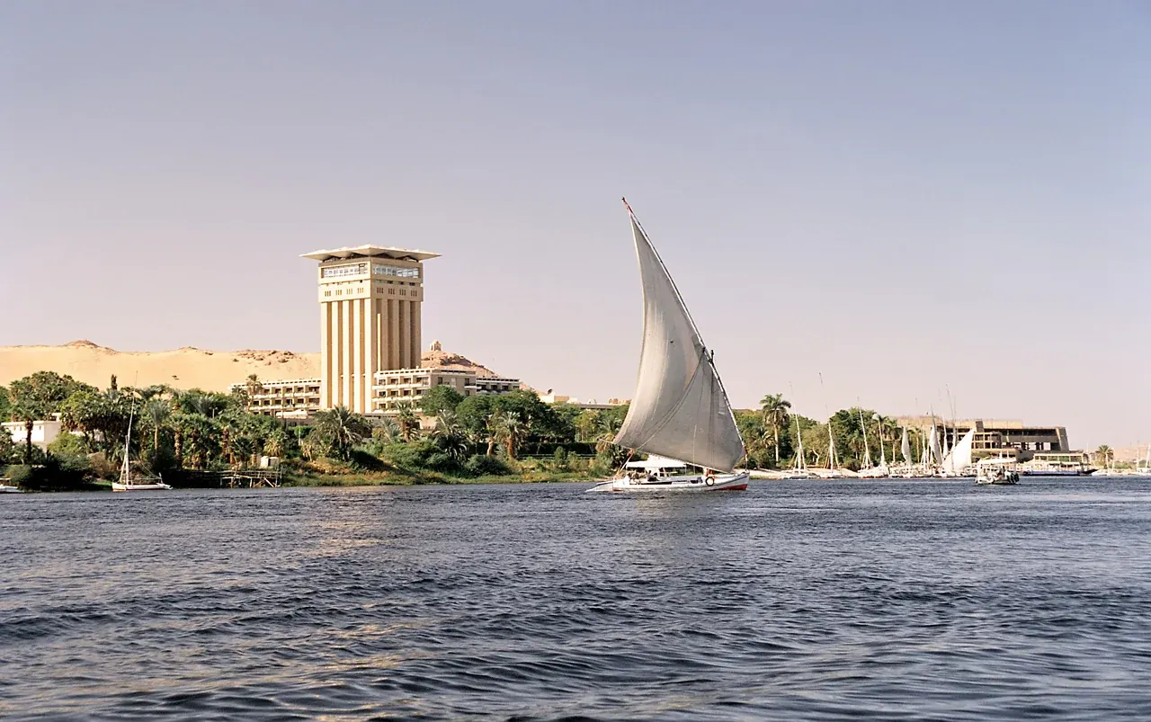 Feluccas and the Nile at Aswan