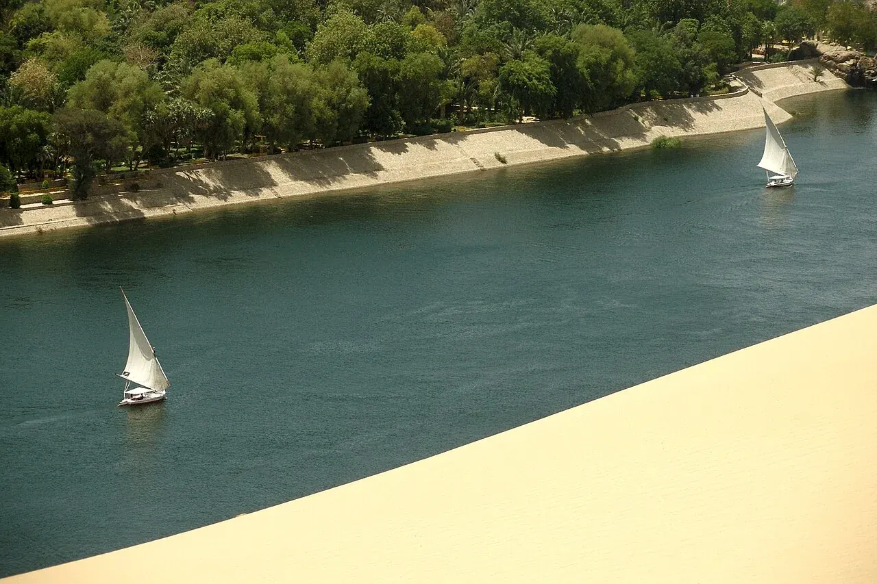 Feluccas and the Nile at Aswan