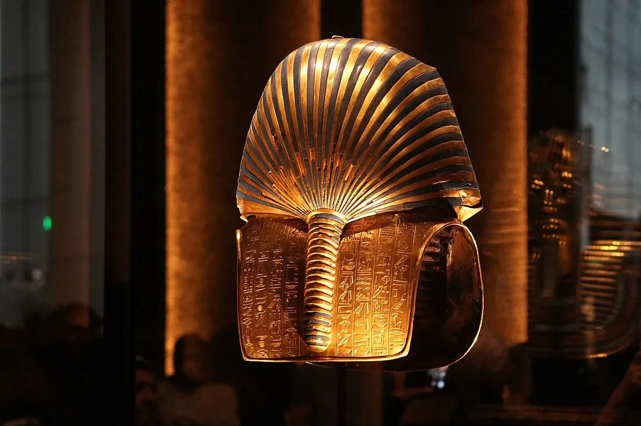 Ancient gold artefact at the Grand Egyptian Museum