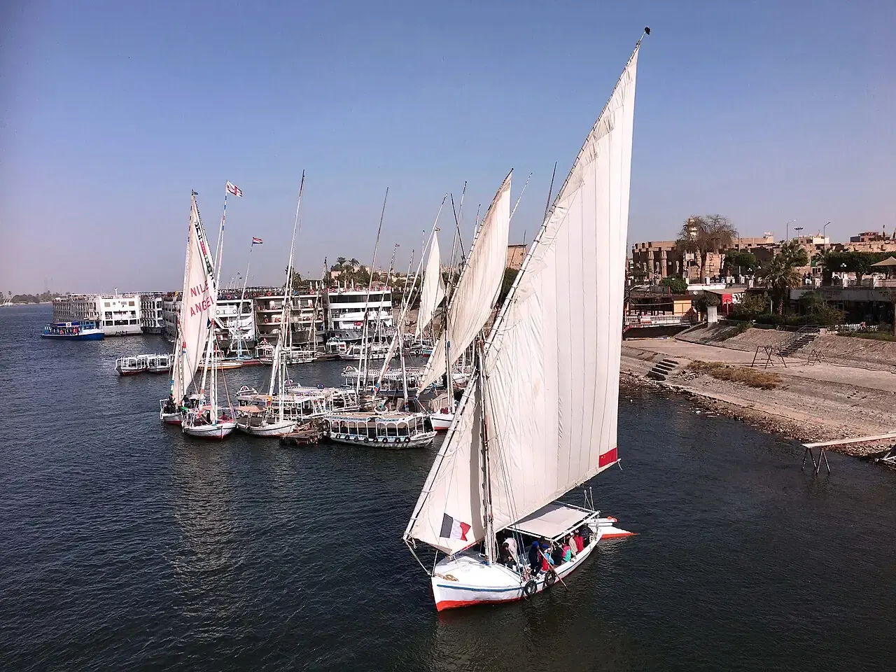 Feluccas on the Nile at Luxor